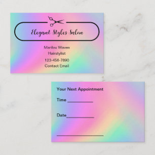 Cartes de rendez-vous de coiffeur à la mode