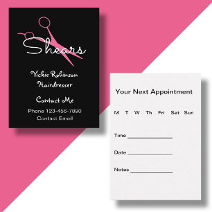 Cartes de Rendez-Vous de Coiffeur Moderne Tendance