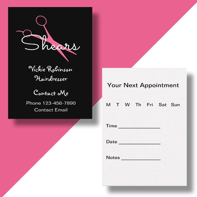 Cartes de Rendez-Vous de Coiffeur Moderne Tendance (Créateur téléchargé)