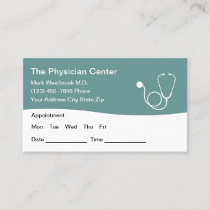 Cartes de rendez-vous de médecin pour patients