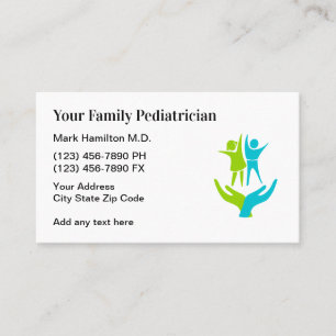 Cartes de rendez-vous de pédiatrie médicale