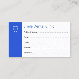 Cartes de rendez-vous dentaires Cabinet de dentist