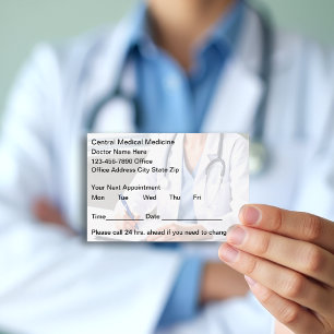 Cartes de rendez-vous des patients Médicale Office