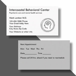 Cartes de rendez-vous des psychiatres en santé men
