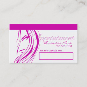 Cartes de rendez-vous du salon de coiffure