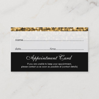 Cartes de rendez-vous Gold Lights & Sparkles