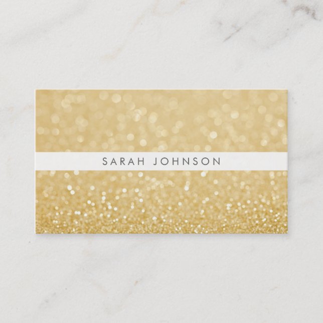 Cartes de rendez-vous Gold Parties scintillant (Devant)