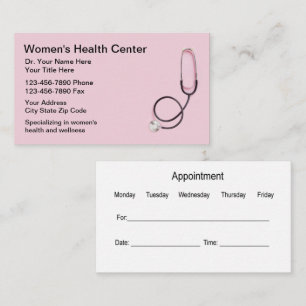 Cartes de rendez-vous Médicales pour la santé de