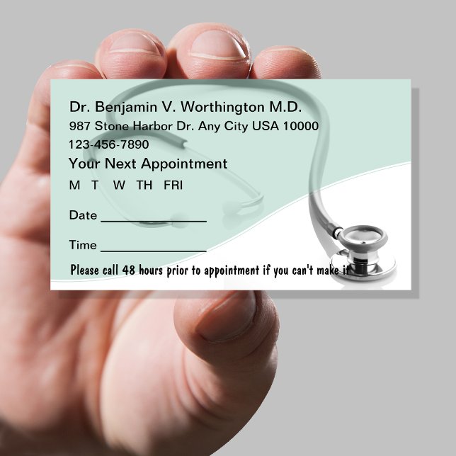 Cartes de rendez-vous médicaux (medical office appointment cards)