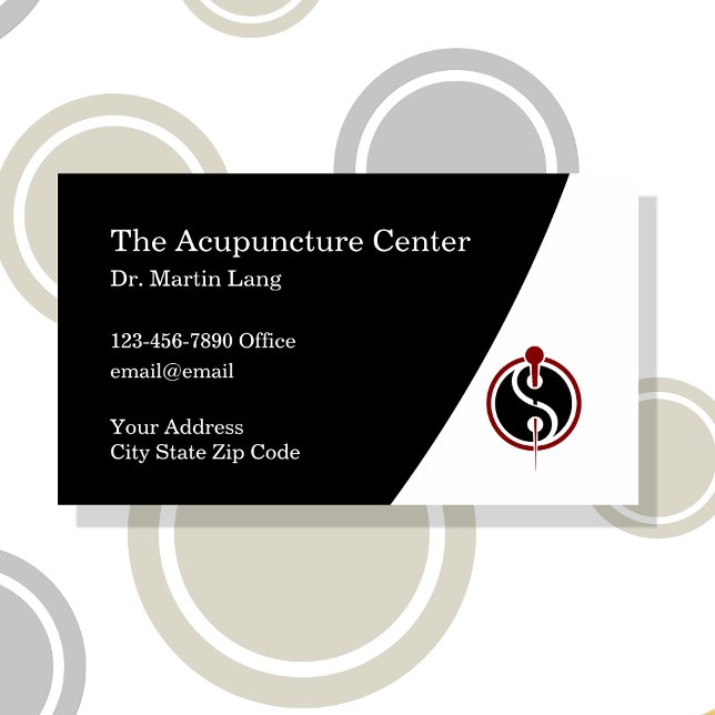 Cartes de rendez-vous médicaux d'acupuncture (Créateur téléchargé)