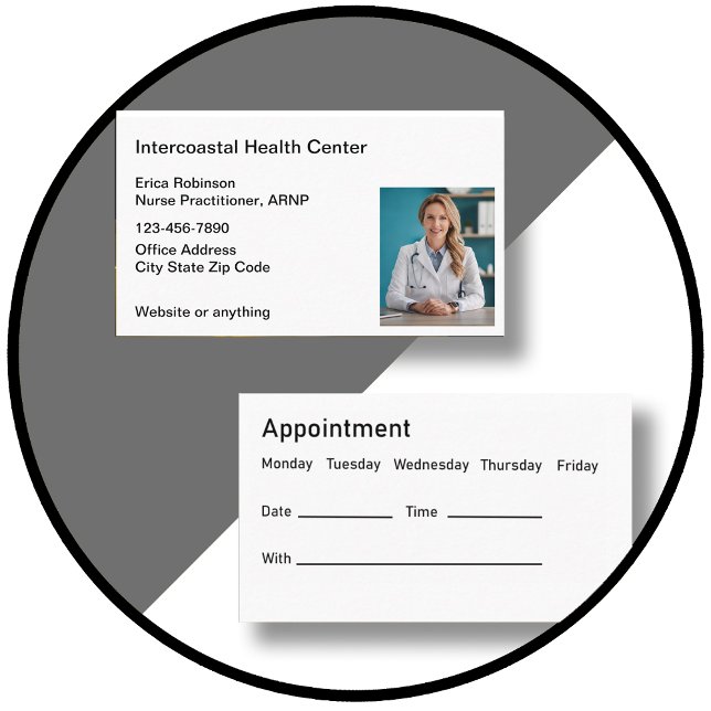 Cartes de rendez-vous médicaux pour les infirmière (Créateur téléchargé)