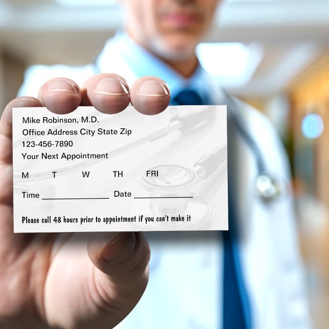 Cartes de rendez-vous médicaux tendances et simple (Créateur téléchargé)
