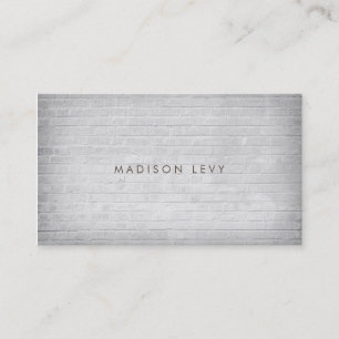 Cartes de rendez-vous minimalistes en briques blan
