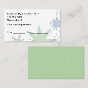 Cartes de rendez-vous personnalisées pour massage