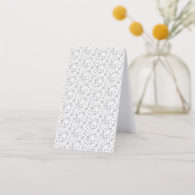 Cartes de Rendez-vous Pliées | Dessin Floral Éléga (Dos)
