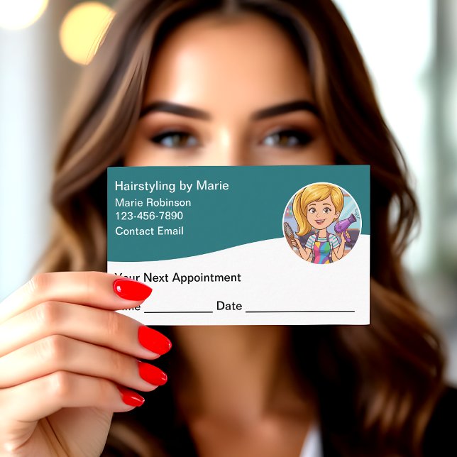 Cartes de rendez-vous pour coiffeur à la mode (Créateur téléchargé)
