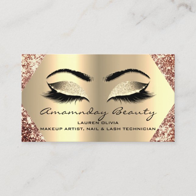 Cartes de rendez-vous pour les clous de maquillage (Devant)