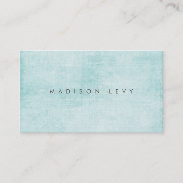Cartes de rendez-vous Turquoise Minimaliste (Devant)