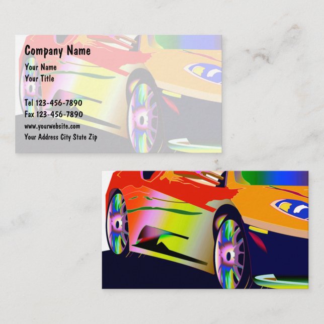 Cartes de réparation automobile (Devant / Derrière)