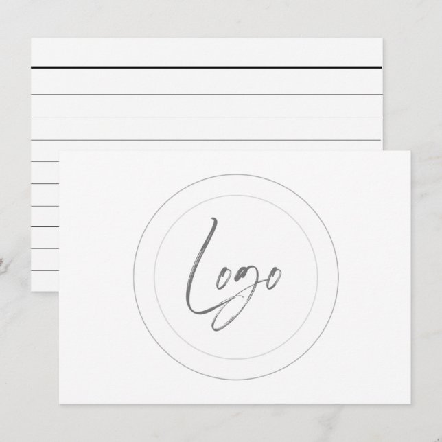cartes de repérage à logo personnalisé (Devant / Derrière)