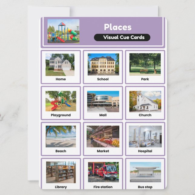 Cartes de repères visuels – Collection de lieux vi (Devant)
