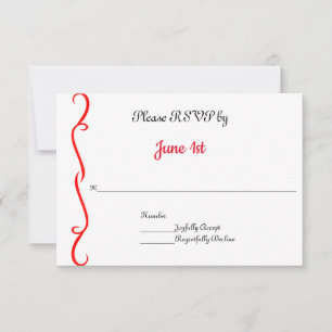 Cartes de réponse aux invitations de mariage en mo