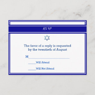 Cartes de réponse Bar Mitzvah