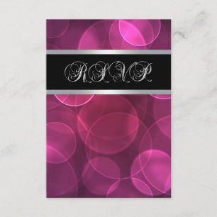 Cartes de réponse bulles rose vif