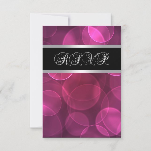 Cartes de réponse bulles rose vif (Devant)
