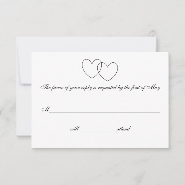 Cartes de réponse "Coeurs bloquées" (Devant)