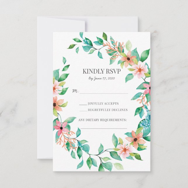 Cartes de réponse de luau de mariage sur une île t (Devant)
