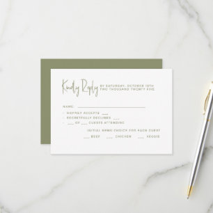 Cartes de réponse de mariage.