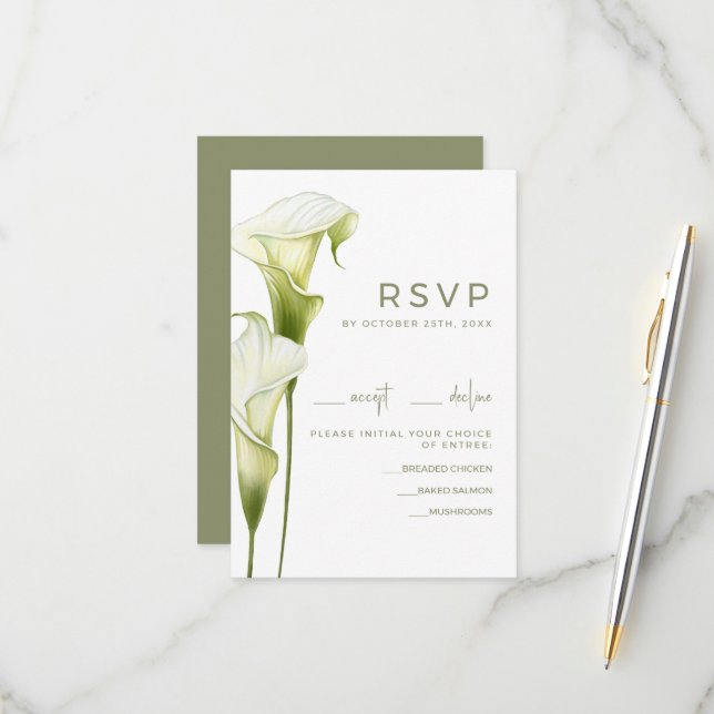 Cartes de réponse de mariage (Devant/Arrière en situation)