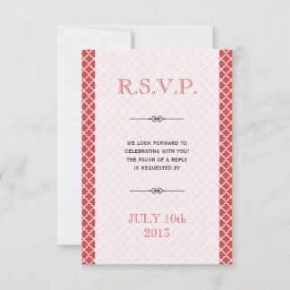 Cartes de réponse de mariage à l'ampersand de carr