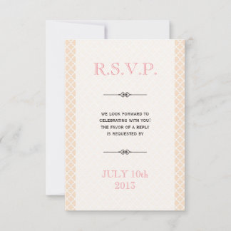 Cartes de réponse de mariage à l'ampersand en carr