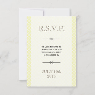 Cartes de réponse de mariage à l'ampersand en carr