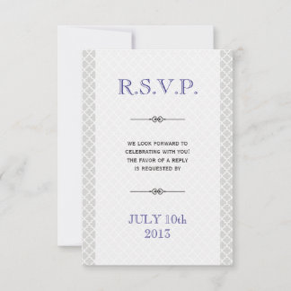 Cartes de réponse de mariage à l'ampersand en carr