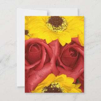 Cartes de réponse de mariage avec photo de roses r