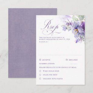 Cartes de réponse de mariage chic botanique aux fl