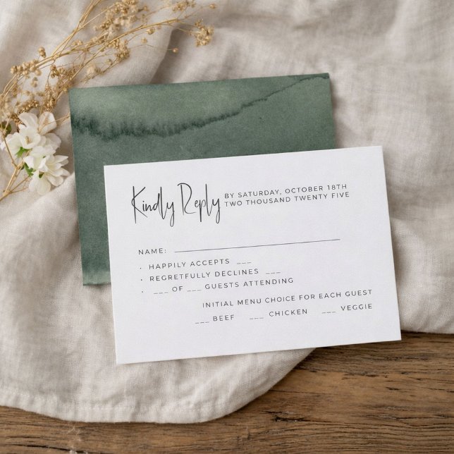 Cartes de réponse de mariage dans un style minimal (Créateur téléchargé)