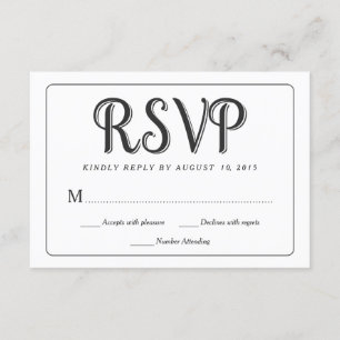 Cartes de réponse de mariage de tableau de RSVP
