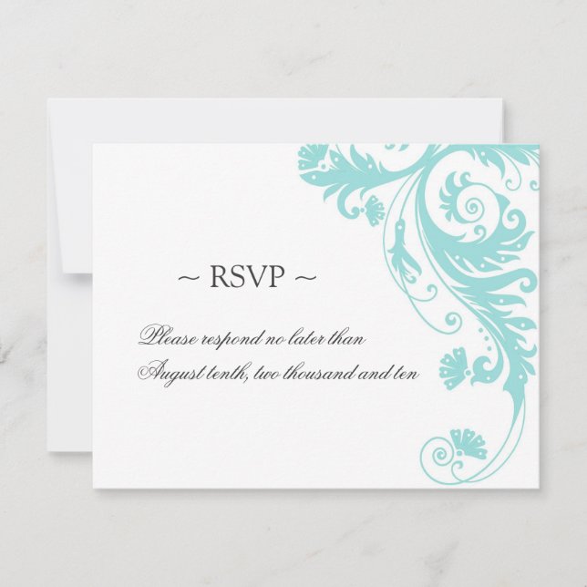 Cartes de réponse de mariage élégantes (Devant)