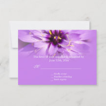 Cartes de réponse de mariage élégantes et jolies f
