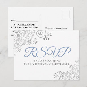 Cartes de réponse de mariage élégantes et simples 