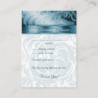 Cartes de réponse de mariage élégantes Feuille flo