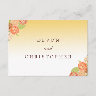 Cartes de réponse de Mariage floral Ombre