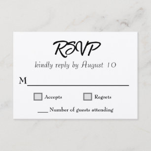 Cartes de réponse de mariage Kraft