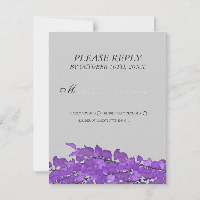 Cartes de réponse de mariage ou Cartes de RSVP de  (Devant)