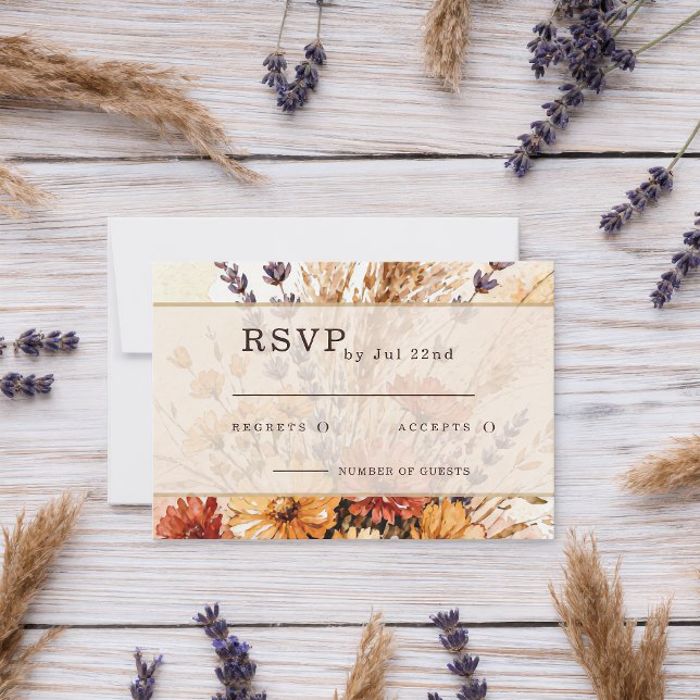 Cartes de réponse de mariage pour Jardin d'automne (Créateur téléchargé)
