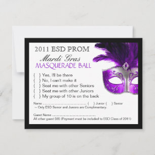 Cartes- de réponse de mascarade